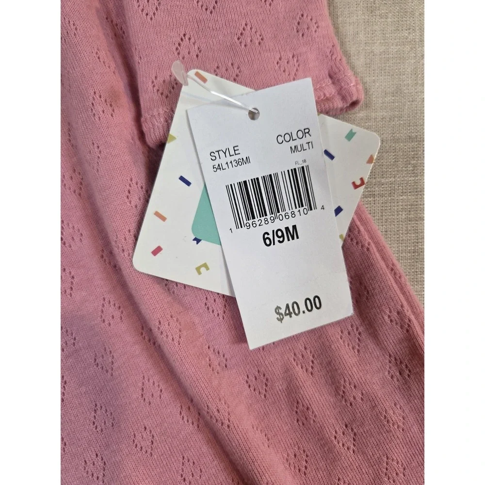 NWT Disney Baby Pink Minnie Mouse Baby Knotted Gown 6-9 Months - Picture 6 of 9